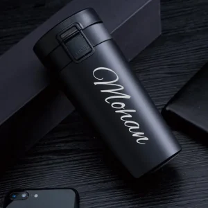Personalized Spill-proof Insulated Travel Mug | Black - Image 6