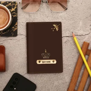 Personalized Leather Passport Cover - Image 2